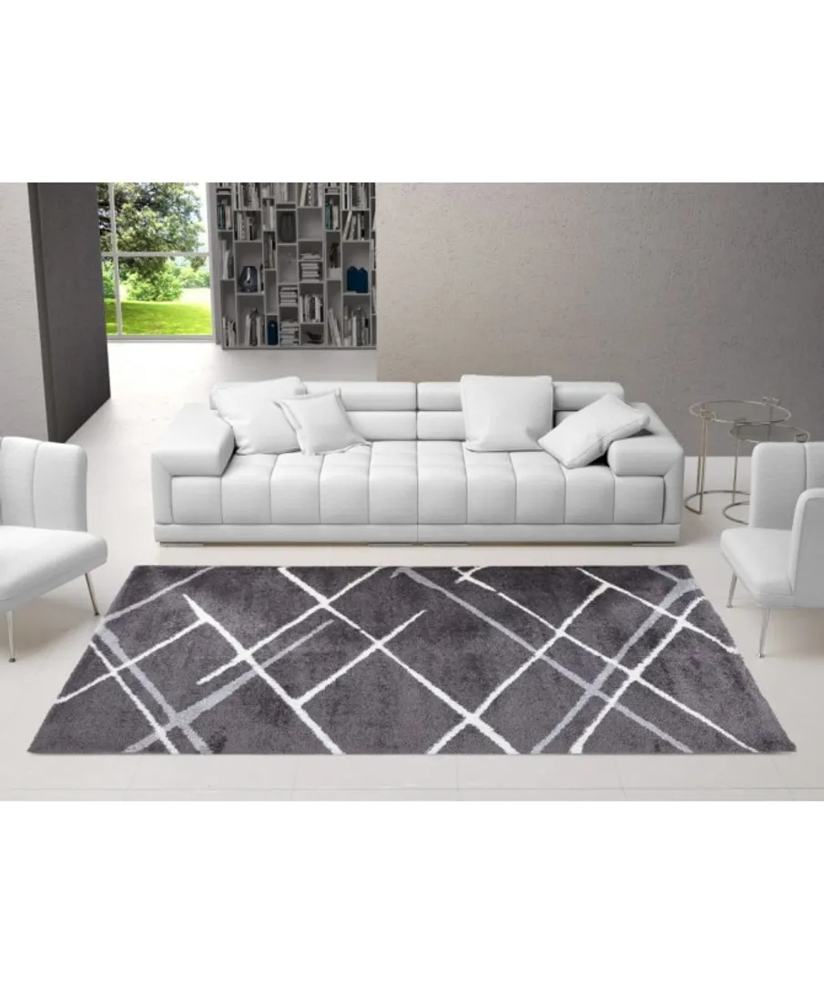 Tappeto geometrico Collezione Marakkesh in tessuto pelushe