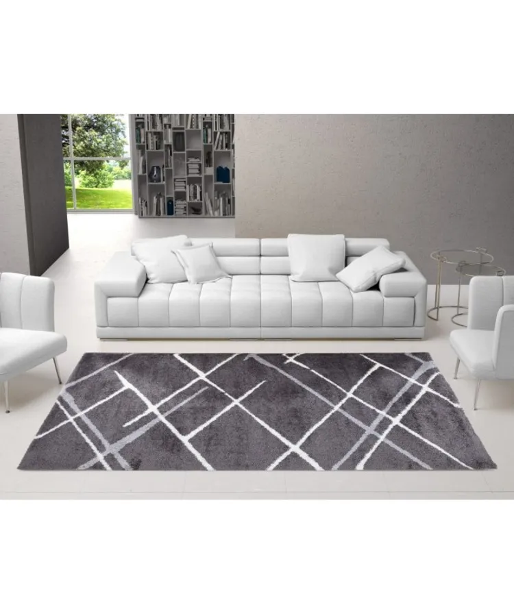Tappeto geometrico Collezione Marakkesh in tessuto pelushe