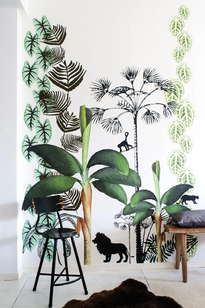 Fiaba - Parato jungla in due colorazioni dim. L2m x H2.80m 