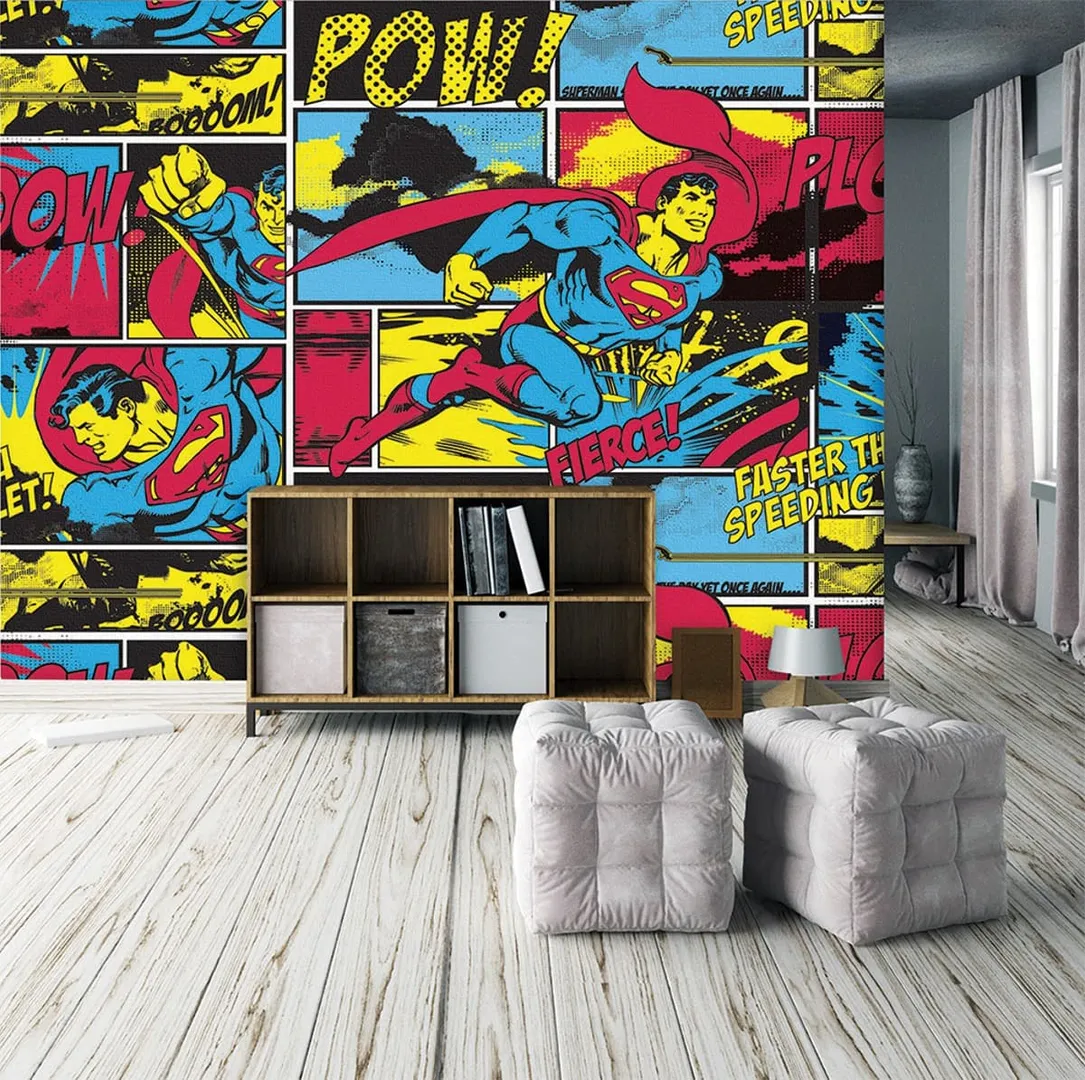Ada Kids Murals - Carta parati stampa Superman in varie dimensioni per camera ragazzo
