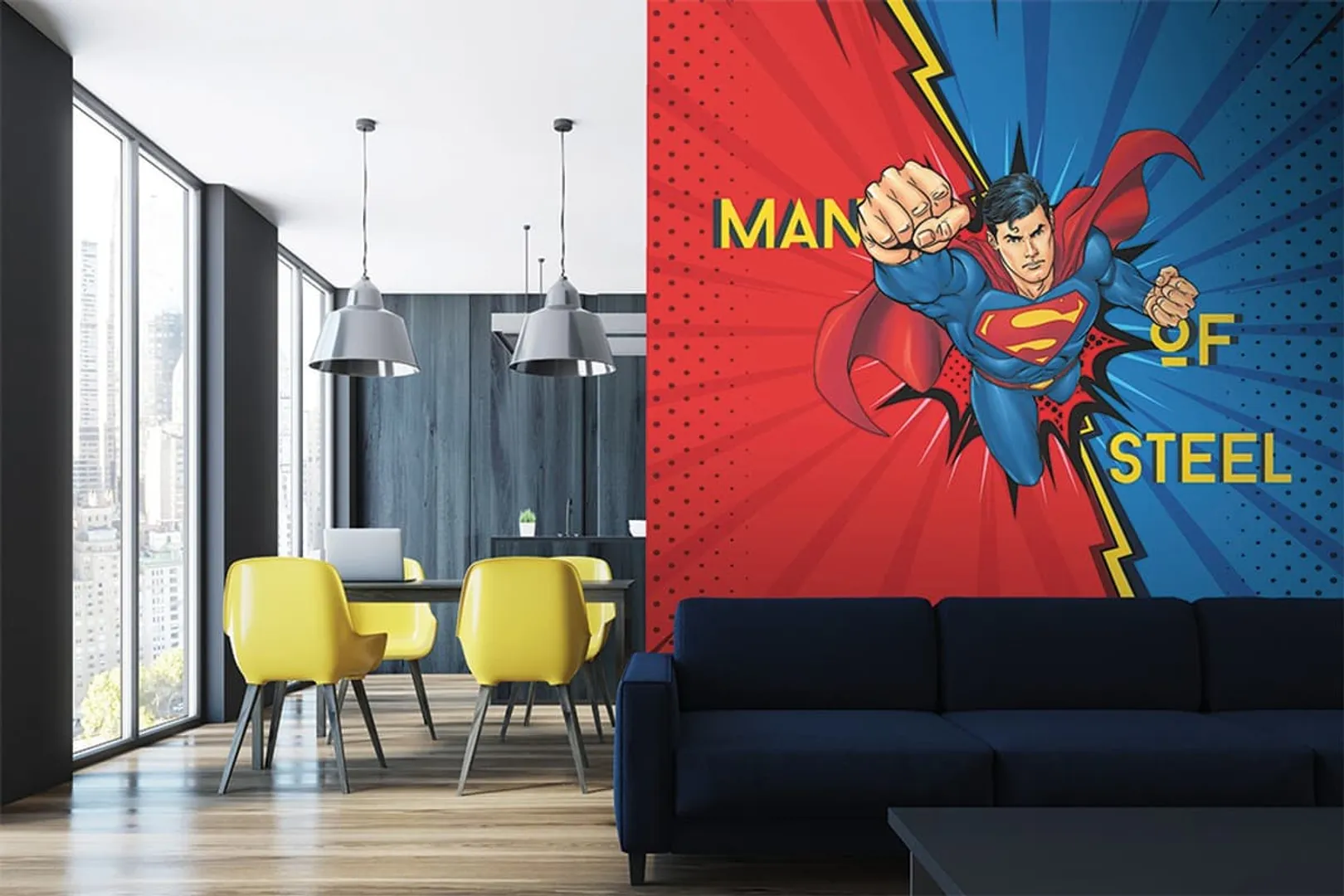 Ada Kids Murals - Carta da parato stampa Supermen della Marvel, varie dimensioni