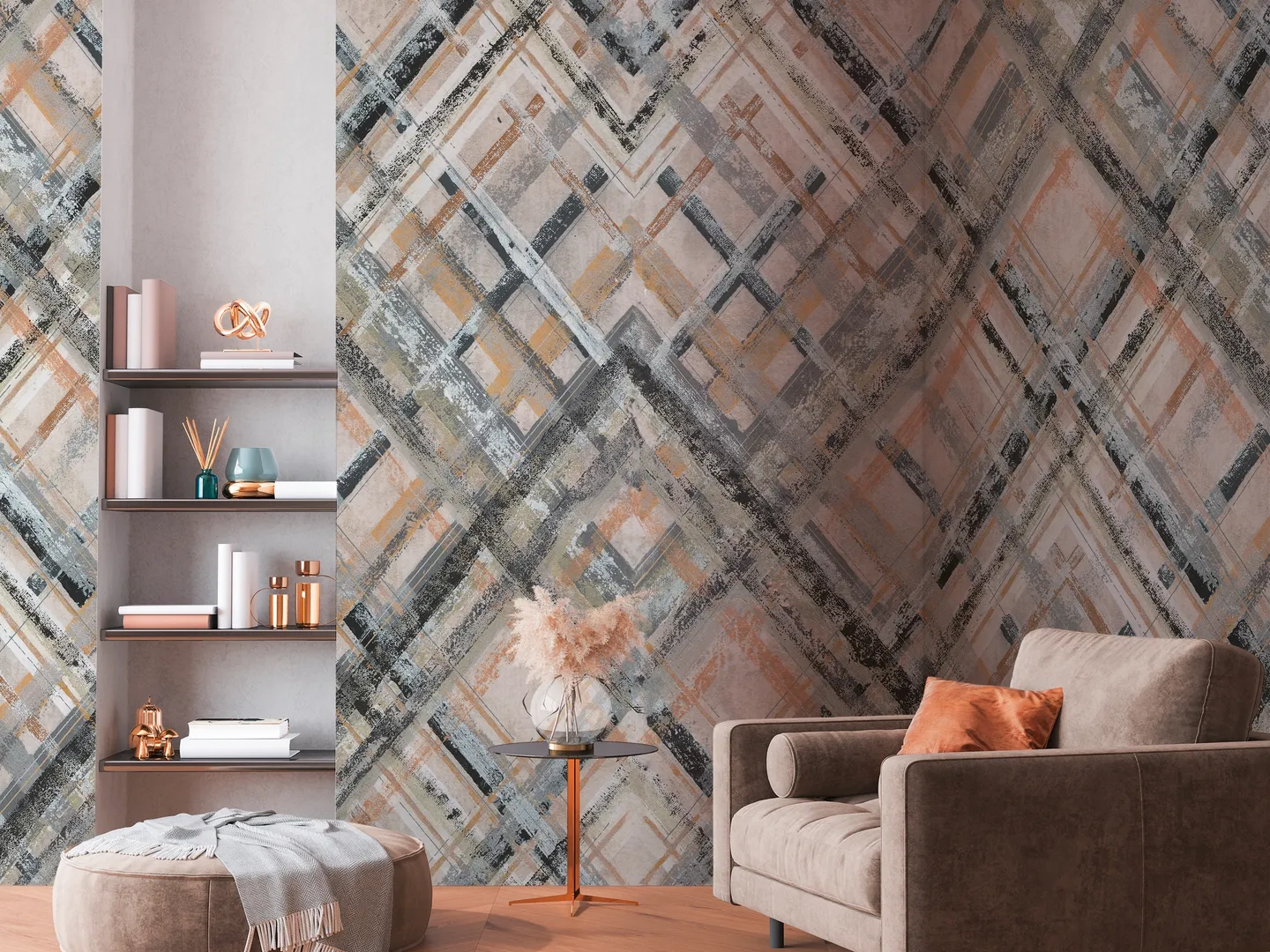 City Shapes - Pannello astratto Dimens. L 2.65m x H2.80m