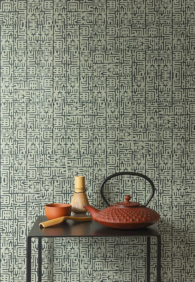Kimono - Carta da parato disegno astratto in lieve rilievo effetto tessuto vari colori