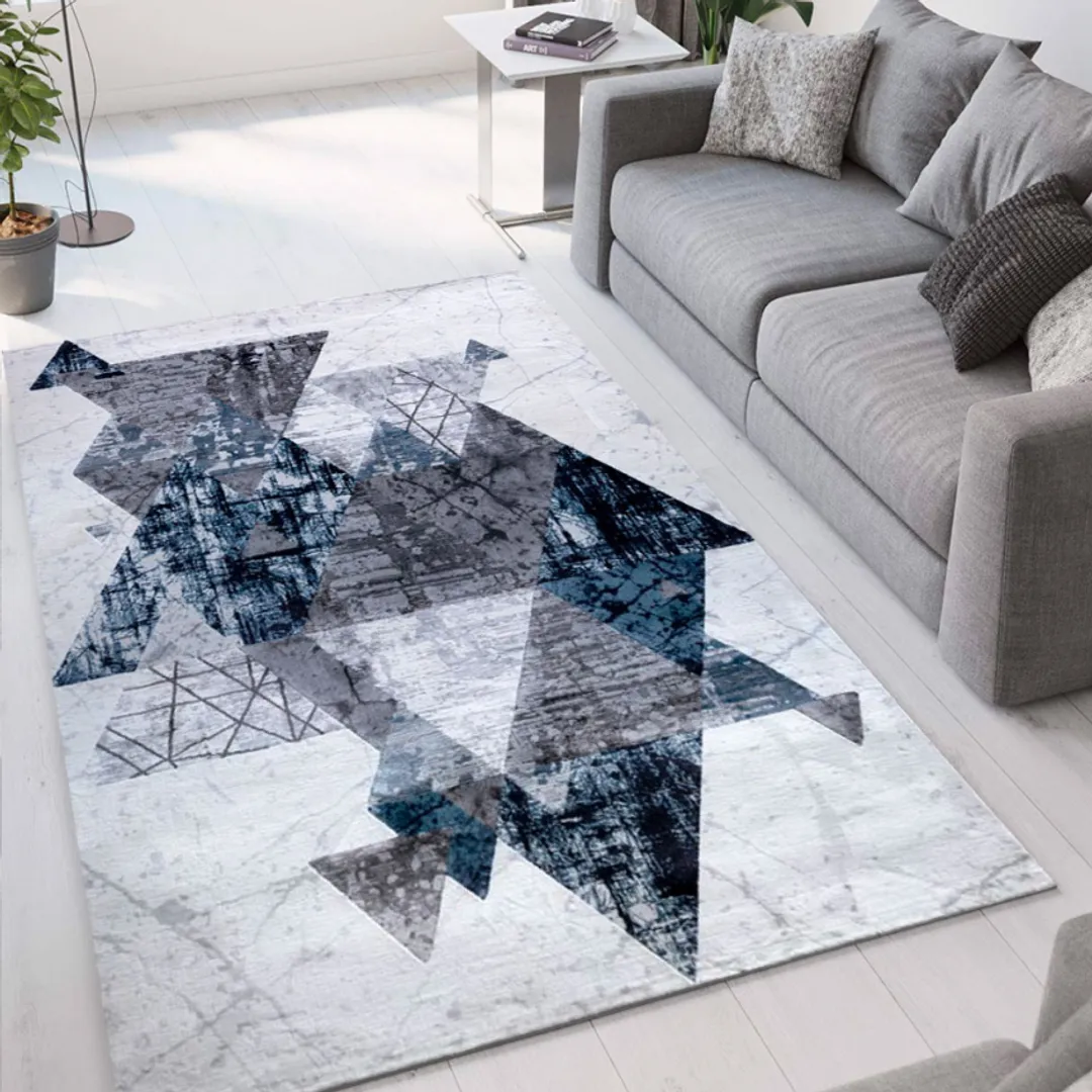 Tappeto Collezione Double Collection in lana pettinata disegno geometrico