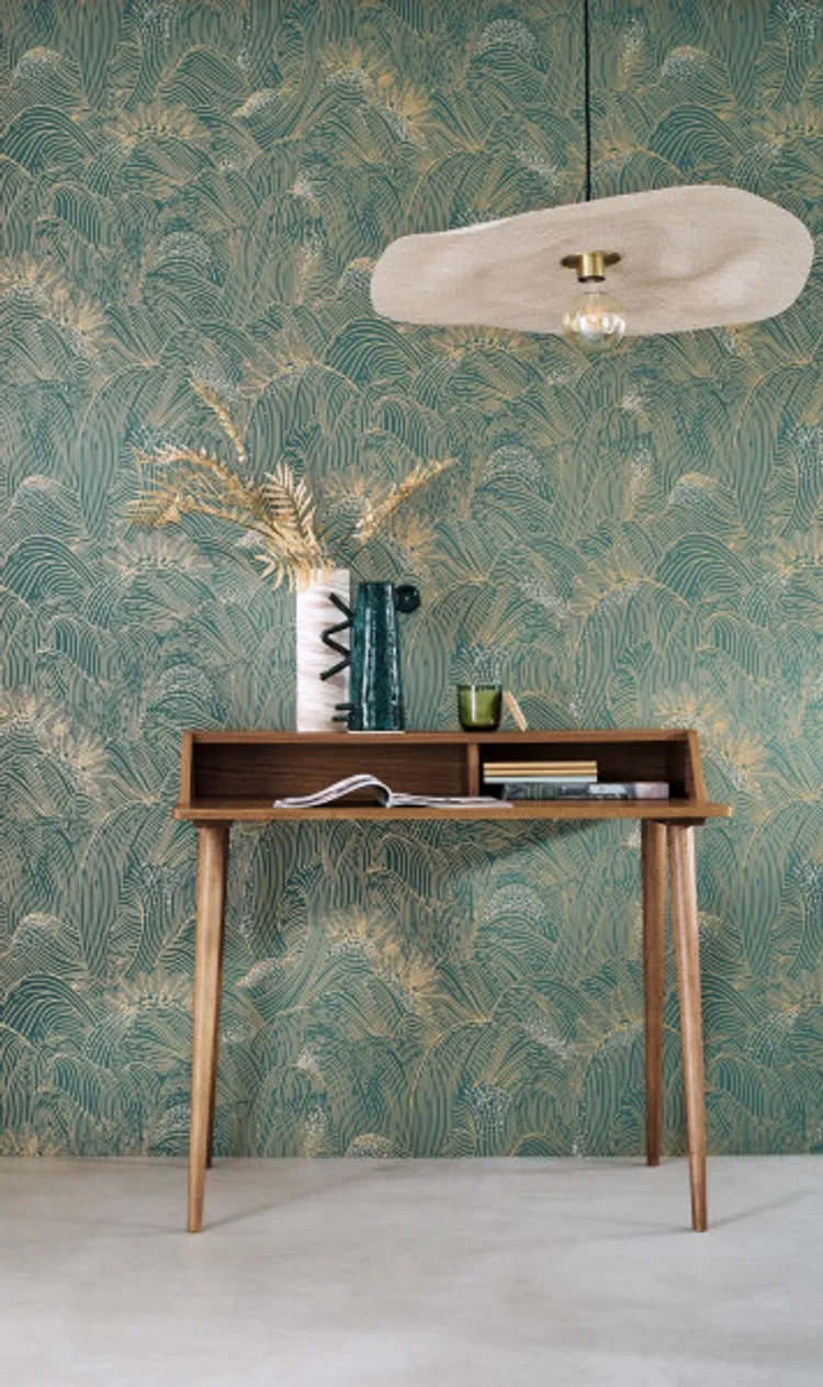 L'Ile aux oiseaux - Carta da parato astratta in varie colorazioni. Parato francese Casamance