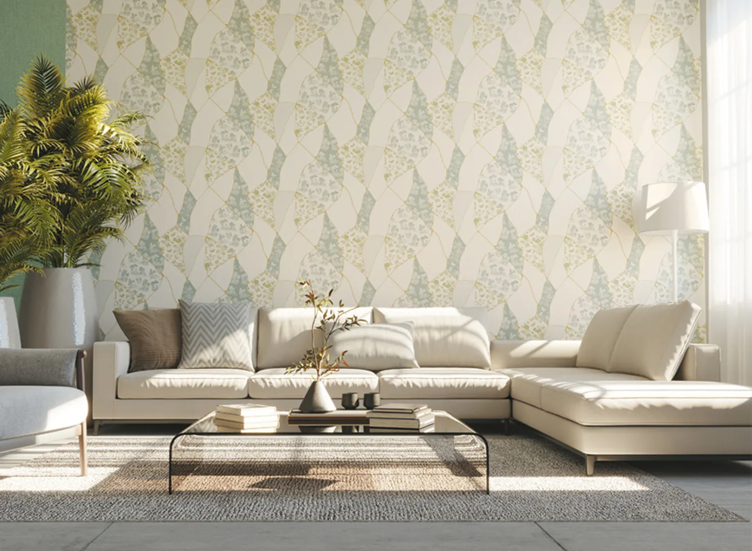 Kintsugi - Parato trama effetto tessuto vari colori in rilievo. Dimensione grande