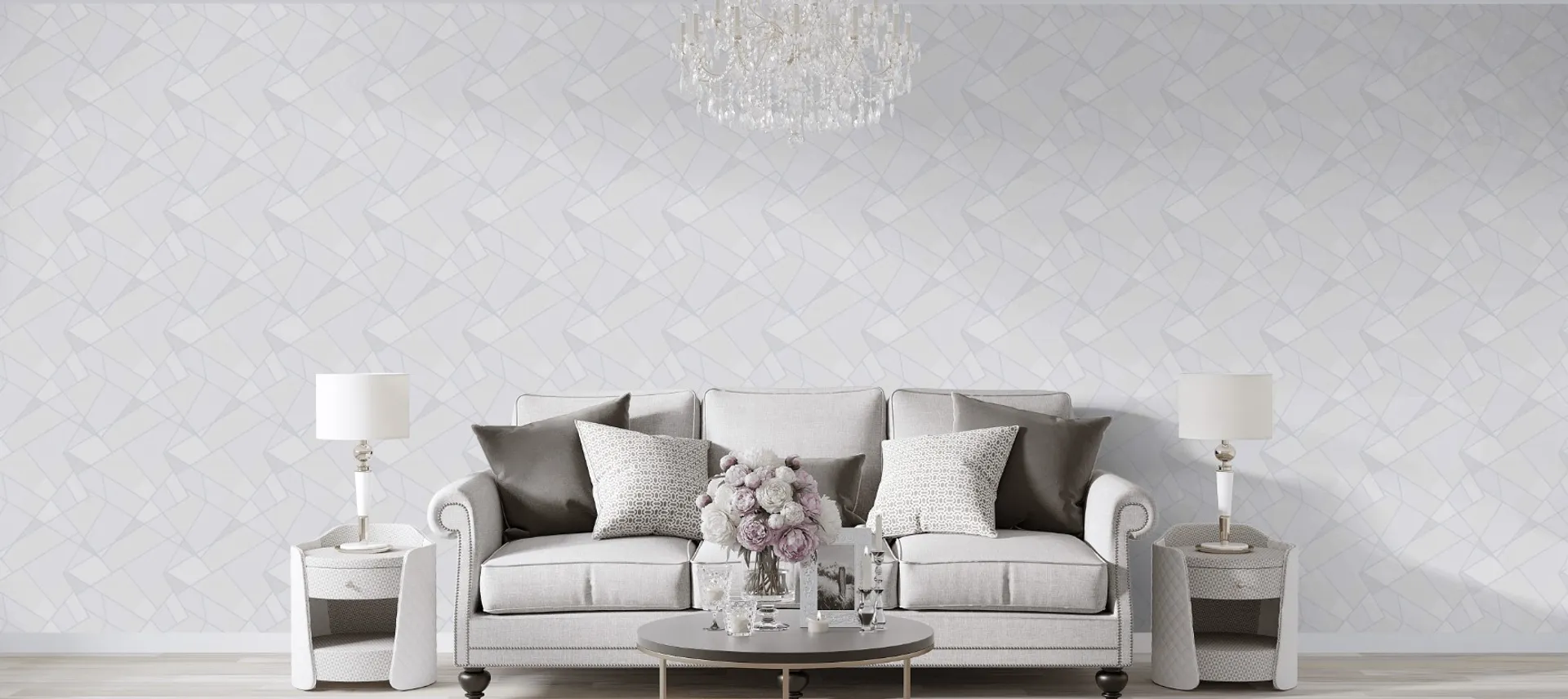 Outlet Futura H53 - Parato geometrici in stock, in rilievo brillantinato. Pz 3