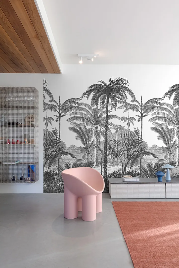 Orom 2  - Pannello stampa Alberi tropicali in carta da parato Lung. 1.59m x H2.80m ripetitivo 