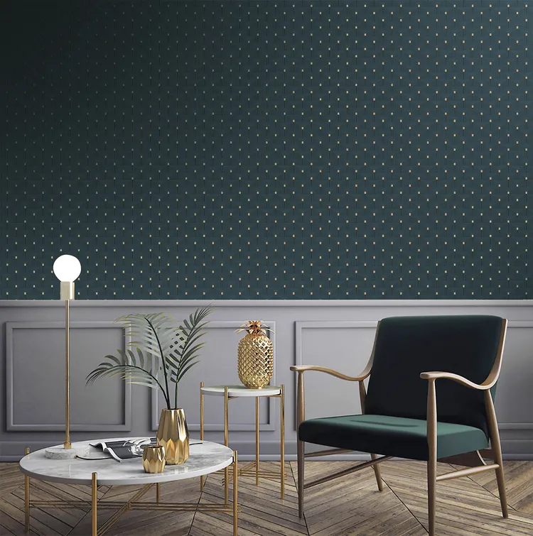 Pret-a-Porter - Carta da parato geometrica in varie colorazioni con riflessi di luce