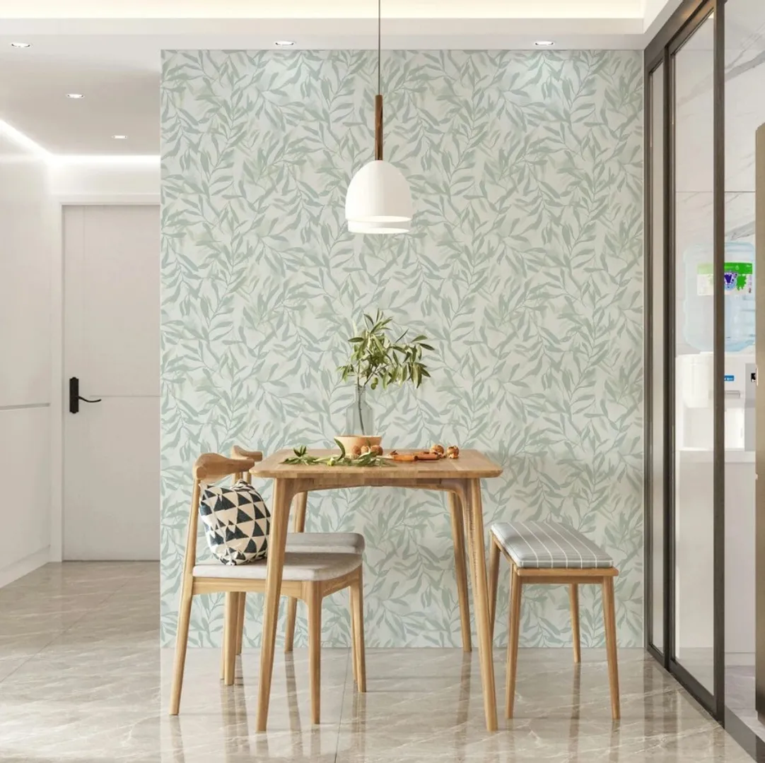 Outlet Santorini - Parati foglie in lieve rilievo per soggiorni e camere letto PZ 6