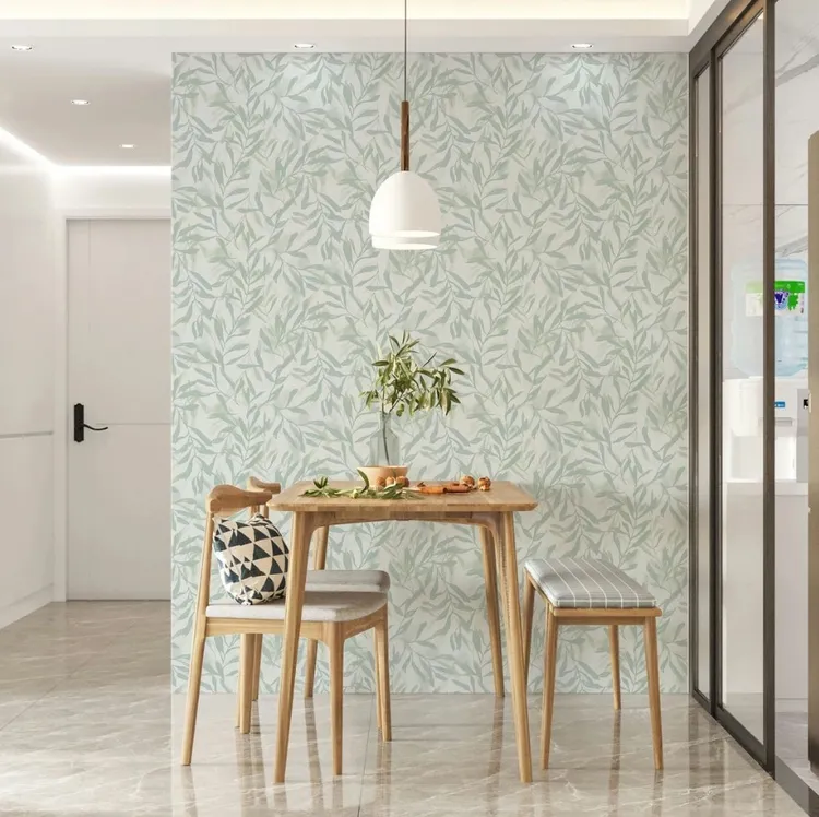 Outlet Santorini - Parati foglie in lieve rilievo per soggiorni e camere letto PZ 6