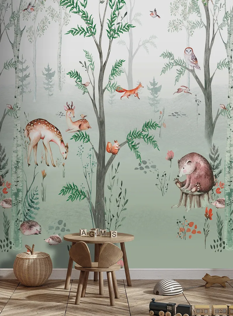 Cute Walls - Parato per bambini, neonati ripetibile. Dim H2.80m x L2.12m