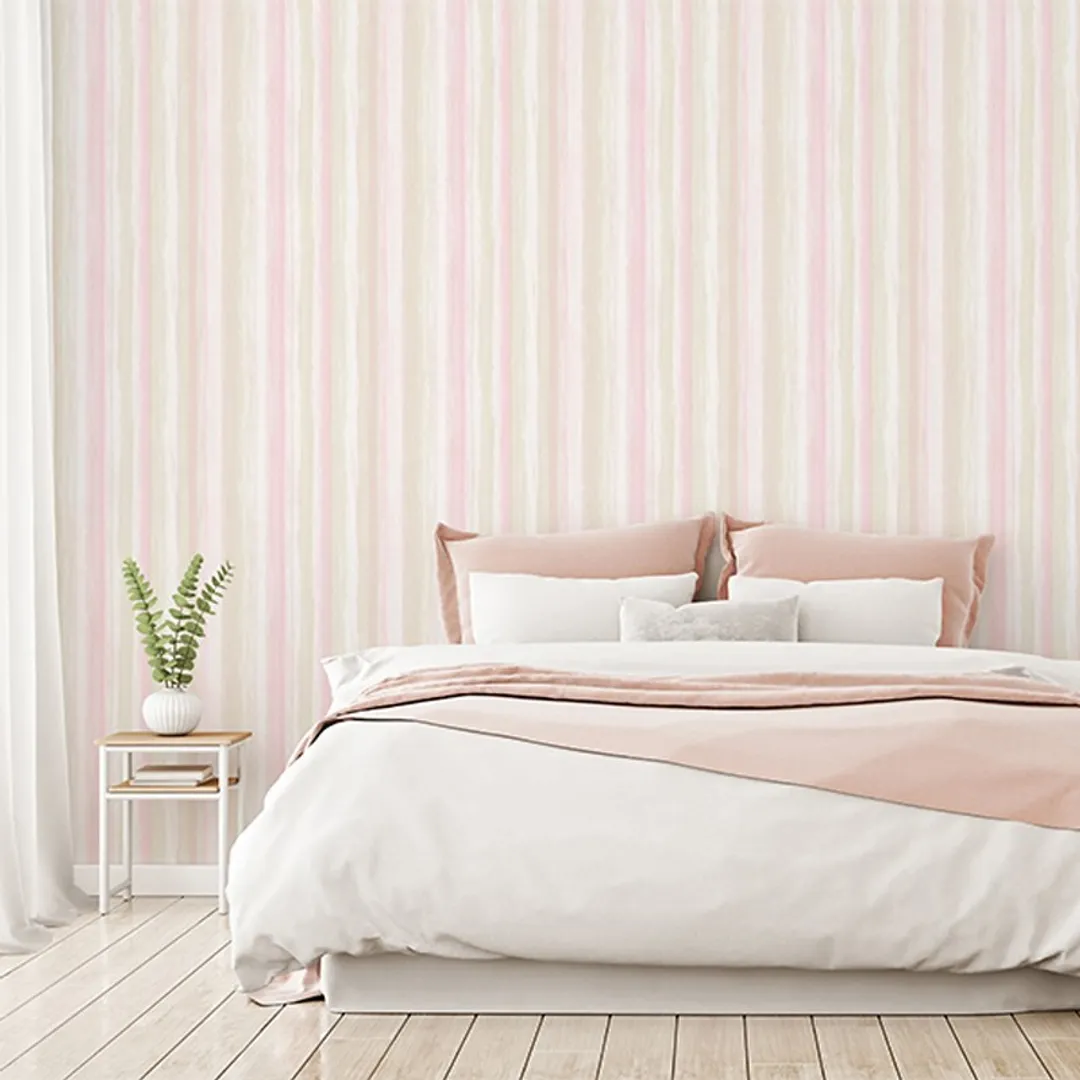 Victoria III - Parato con righe moderne sfumate per camere e camerette