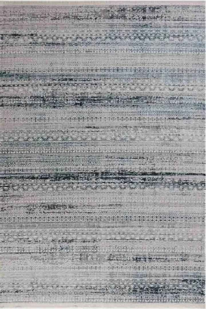 Venita - Tappeto da interno per ambienti moderni, colore azzurro - blu,  100% Poliestere