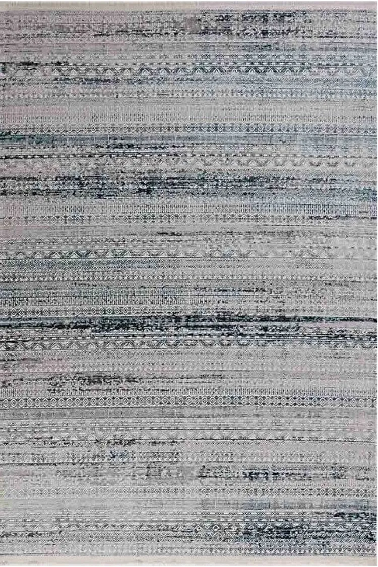 Venita - Tappeto da interno per ambienti moderni, colore azzurro - blu, 100% Poliestere