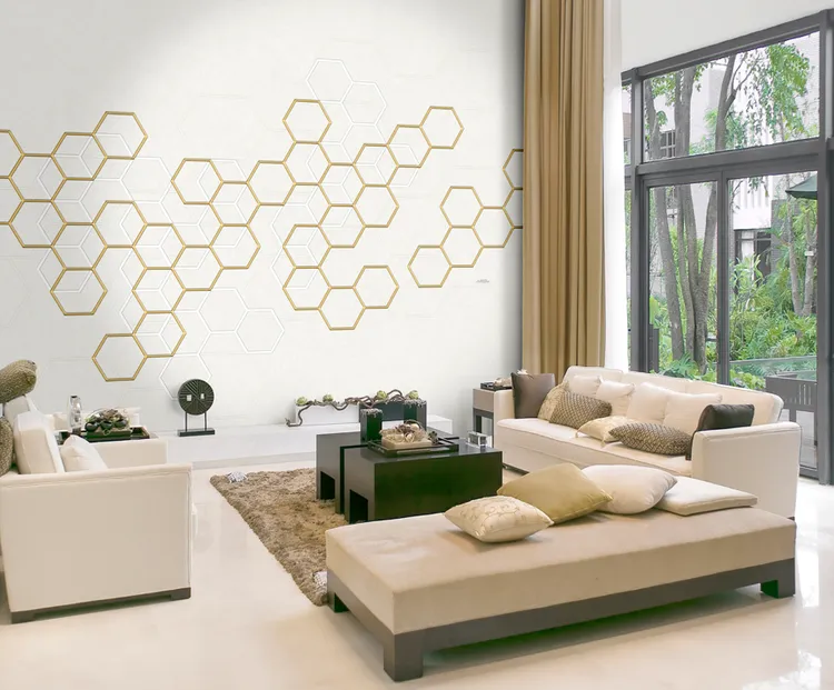 Lamborghini 2 - Pannello murale geometrico griffato dimensione 3.30m x 3.00m di altezza