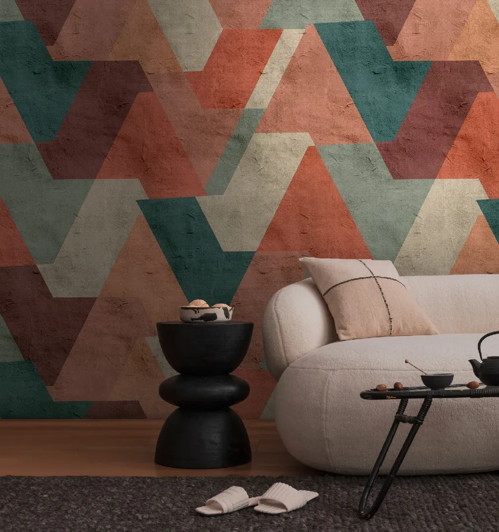 Unico - Carta parati geometrica moderna ripetibile. Dimens. L1.59m x H2.80m