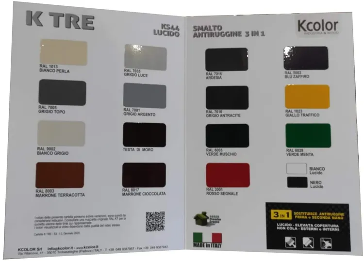 k tre - vernice per ferro comprensivo di antiruggine.