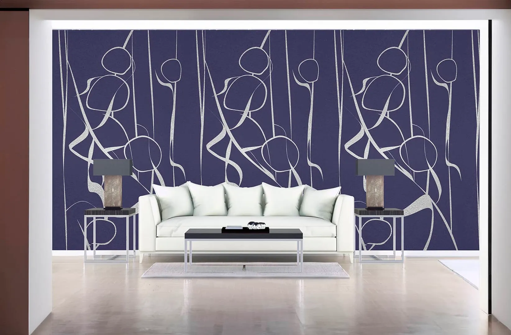 Wonderwall vol1 -  Pannello in carta da parato astratto, dimensioni L188cm x H300cm ripetibile