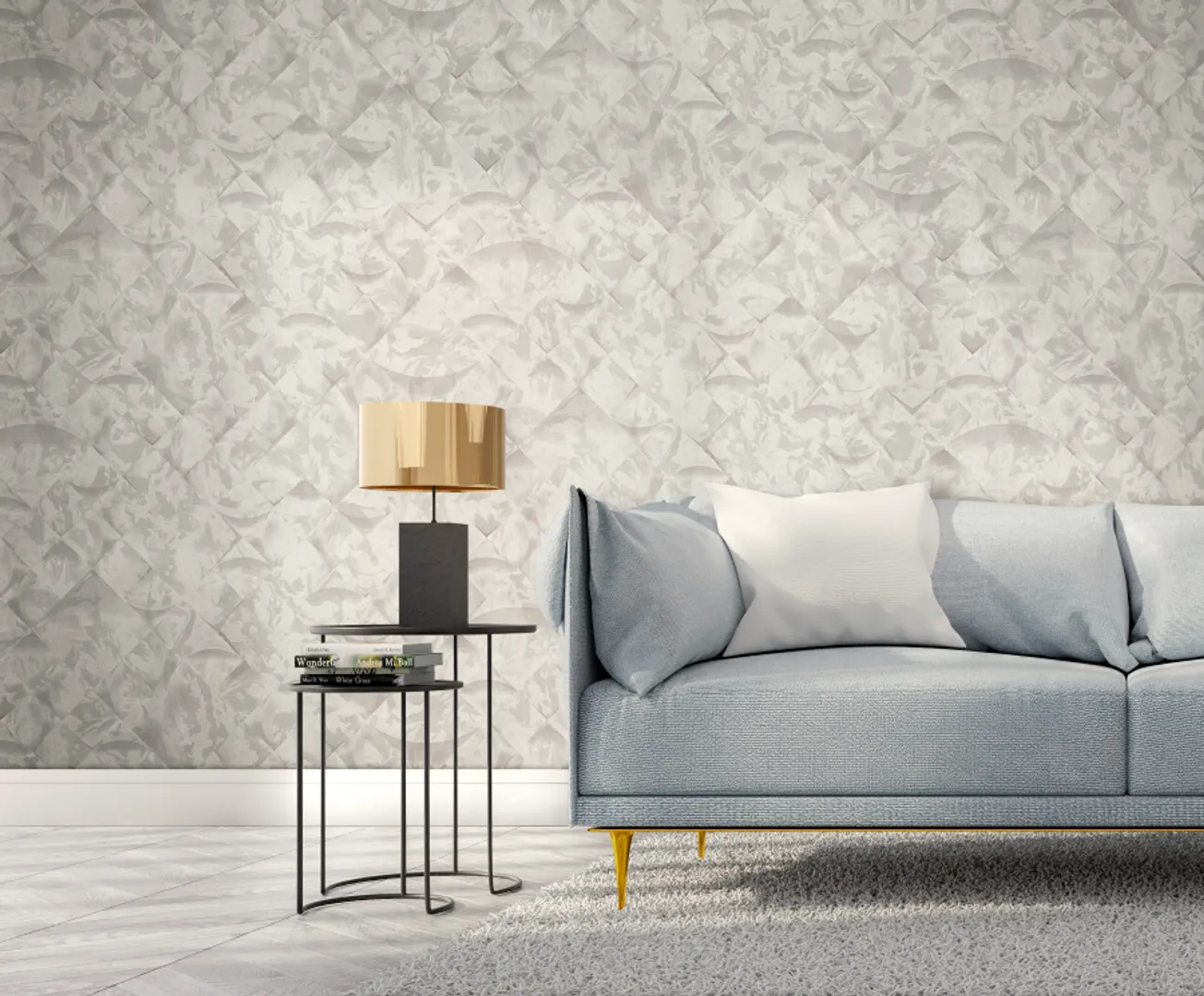 Splendor - Parato geometrico effetto moire' in vari colori lieve rilievo