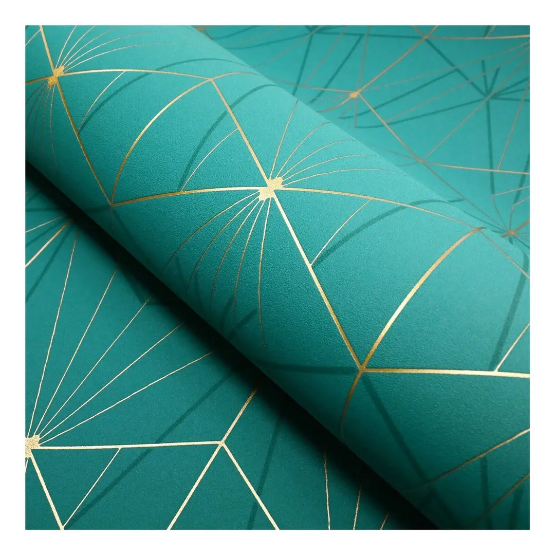 Sejours e Chambres - Carta da parato geometrica con riflessi di luce in rilievo. 2 colori.
