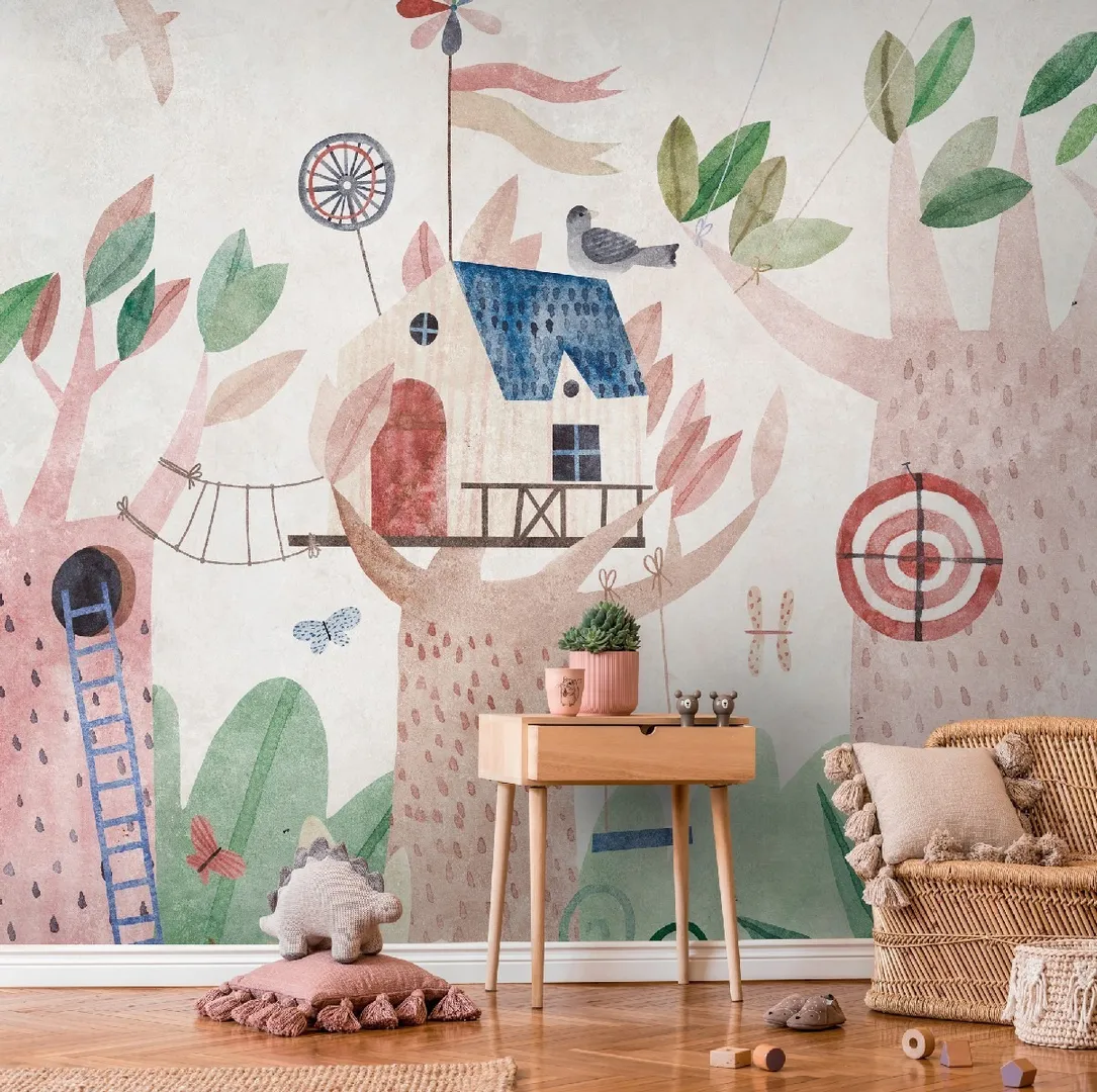 Unico - Parato bambini, non ripetibile. Dimensione L3.71m x H2.80m