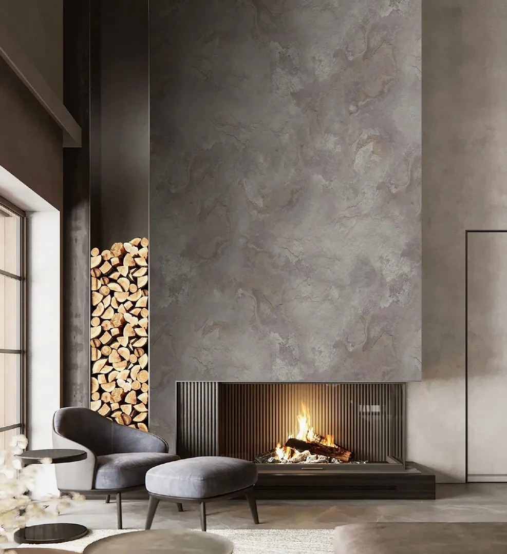 Feature Walls - Parato dim H2.80m x L2.12m ripetibile. Stampa materica tridimensionale