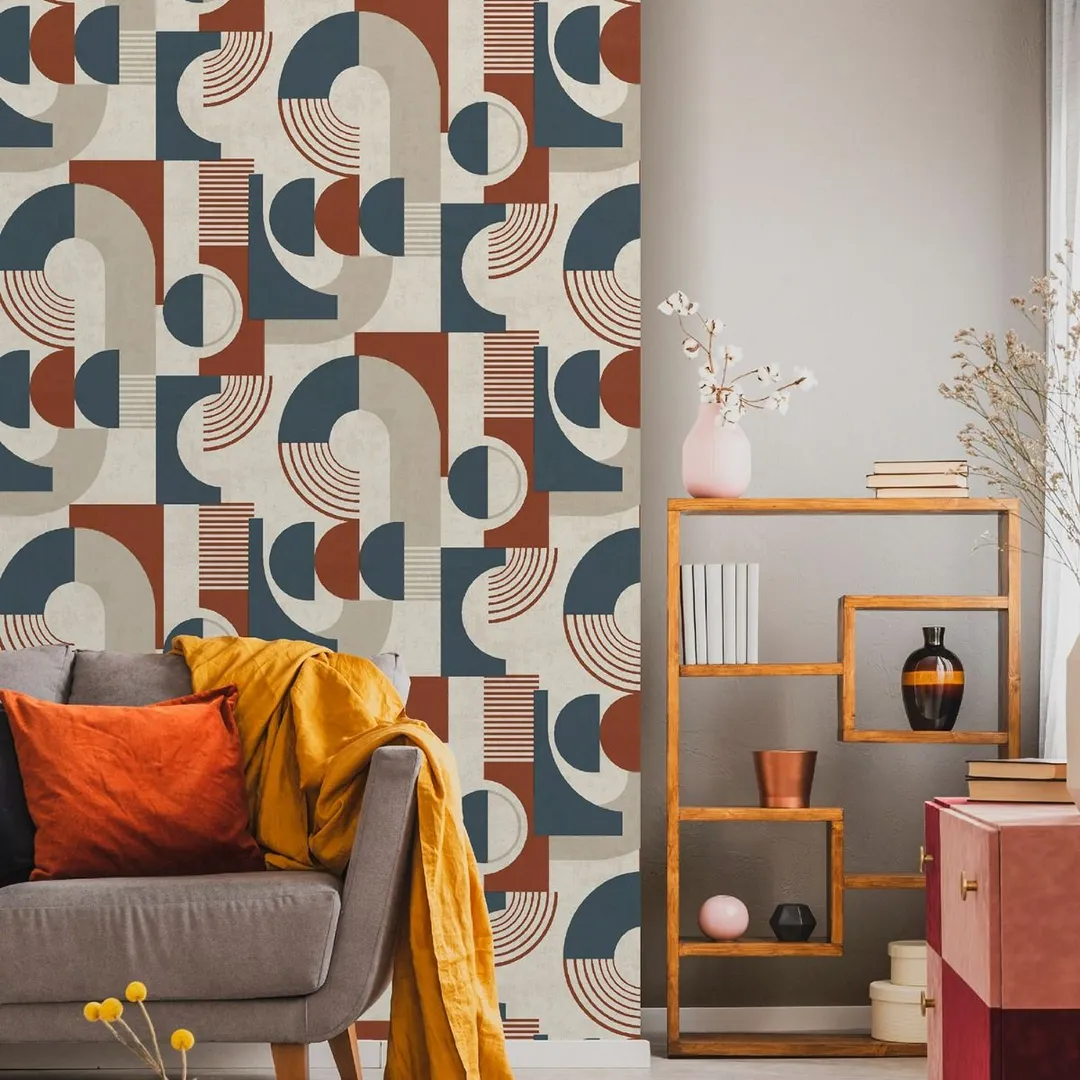 Sejours e Chambres - Carta da parato geometrica in due colorazioni. Effeline