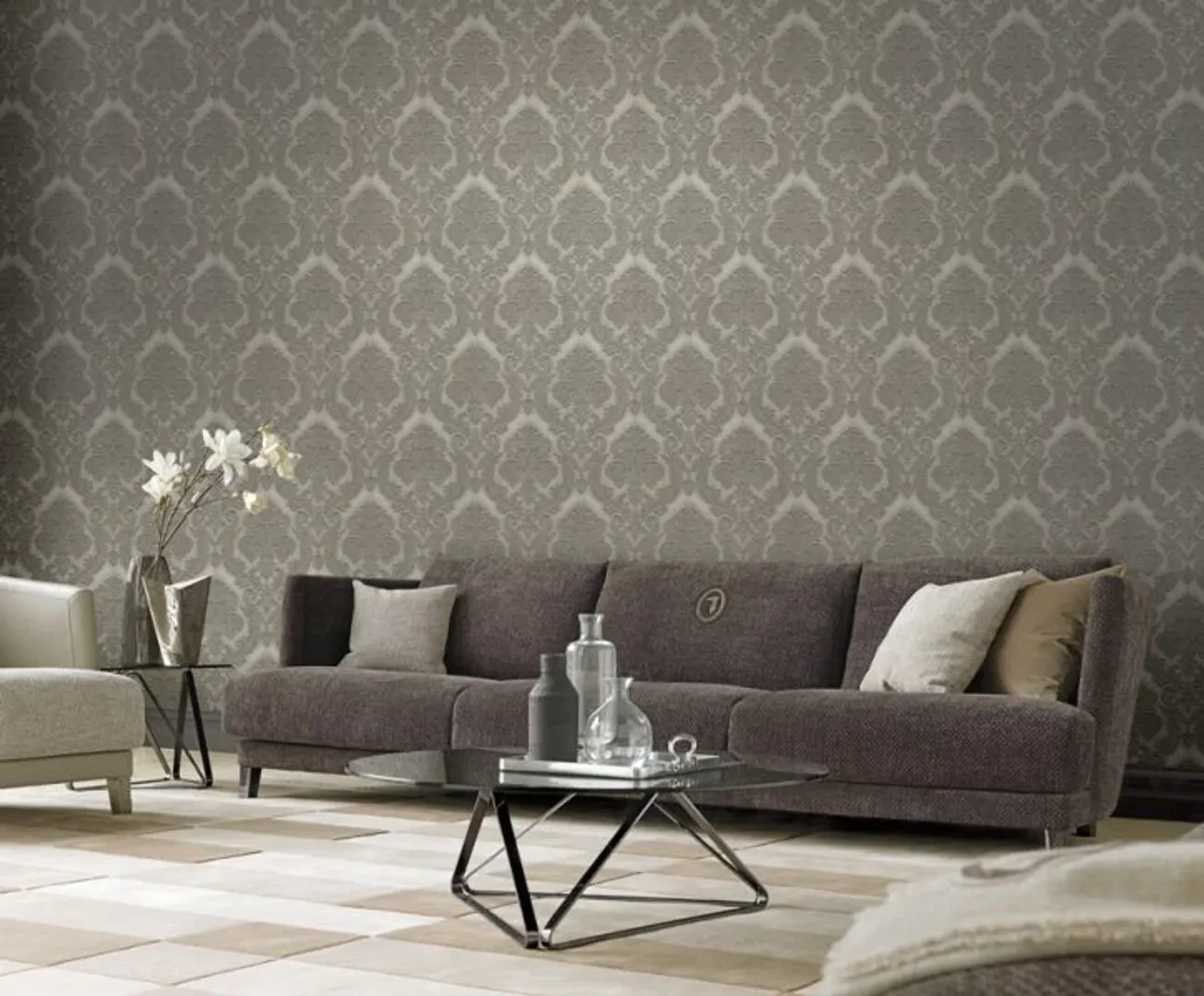 Trussardi 6 - Parato damascato effetto pelle materica in rilievo