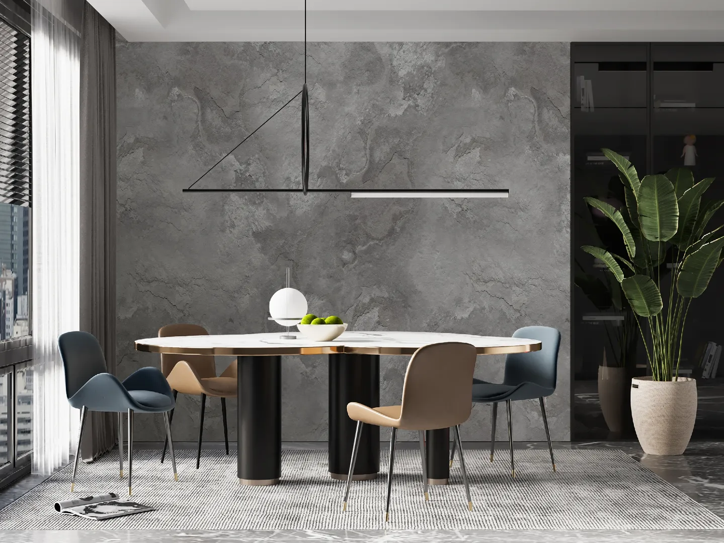 Feature Walls - Carta da parato poster ripetibile effetto pietra. Dim. H2.80m x L2.12m