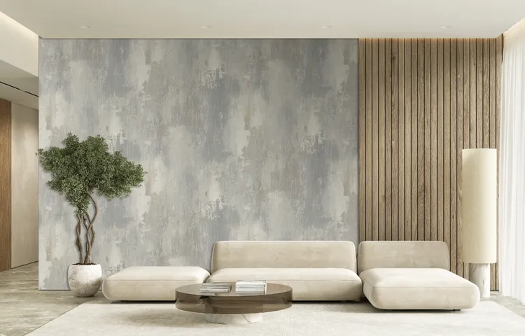 Feature Walls - Carta da parato effetto cemento ripetibile. Dim. H2.80m x L2.12m