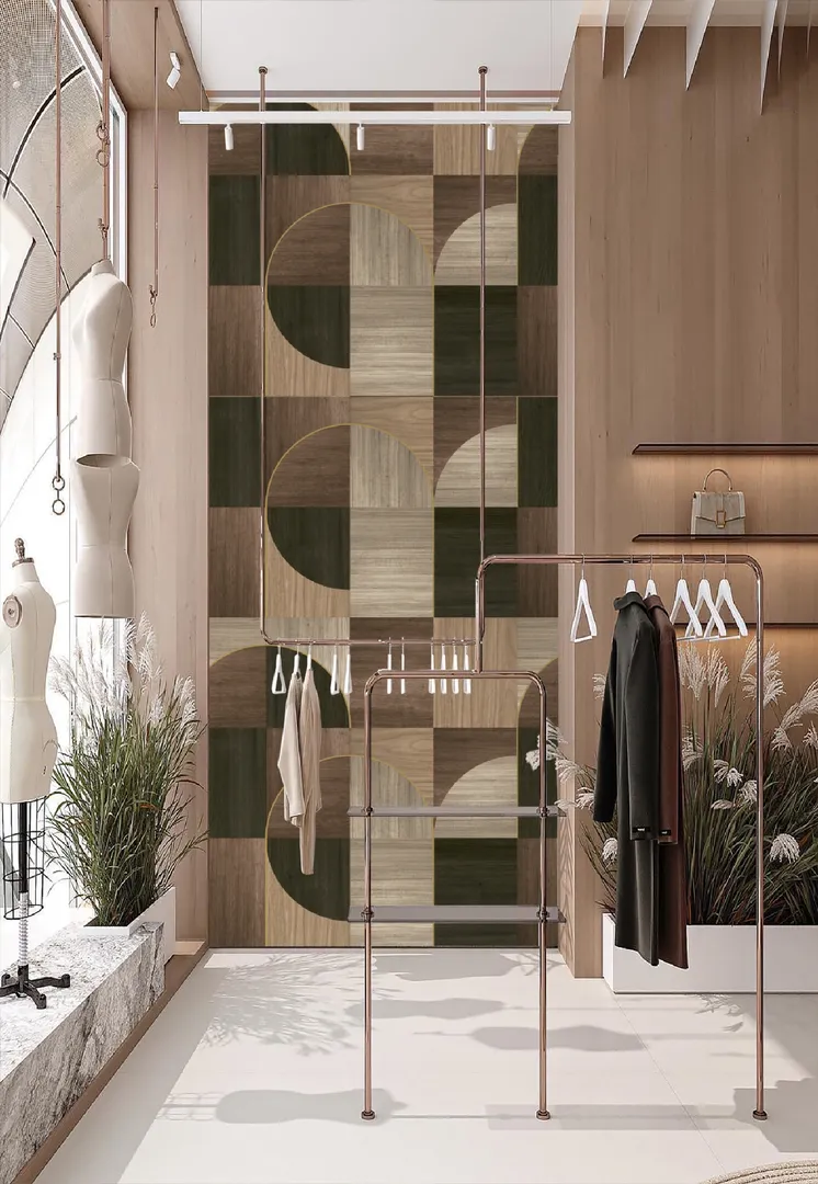 Feature Walls - Carta da parato geometrica in vari modelli. Ripetibile, dim. H2.80 x L1.06m