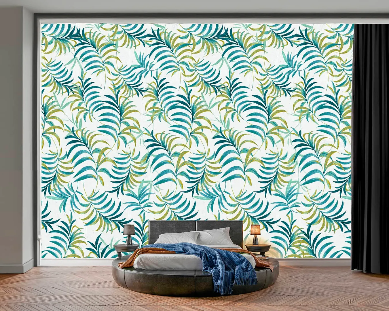 Wonderwall vol1 -  Pannello in carta da parato tropicale, dimensioni L188cm x H300cm ripetibile. Vari colori