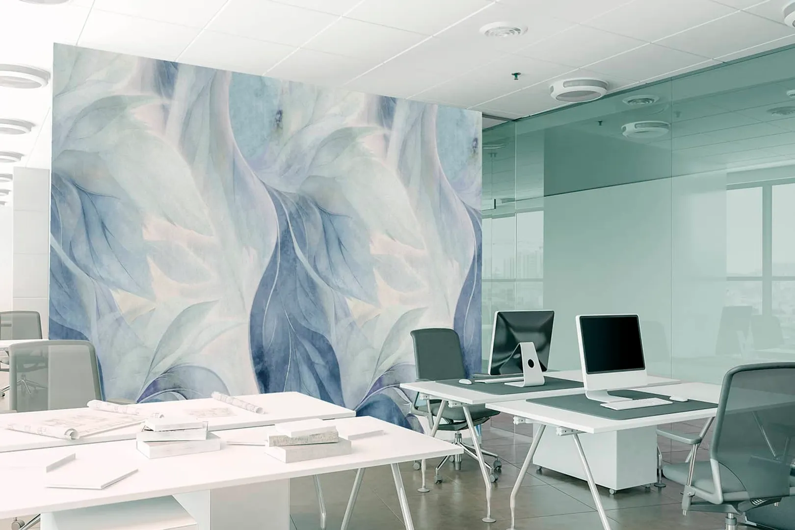 Wonderwall vol1 -  Pannello in carta da parato floreale in due colorazioni, dimensioni L188cm x H300cm ripetibile