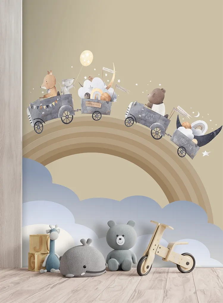 Cute Walls - Poster parati neonati due colori, dimensione H2.80m x L2.12m
