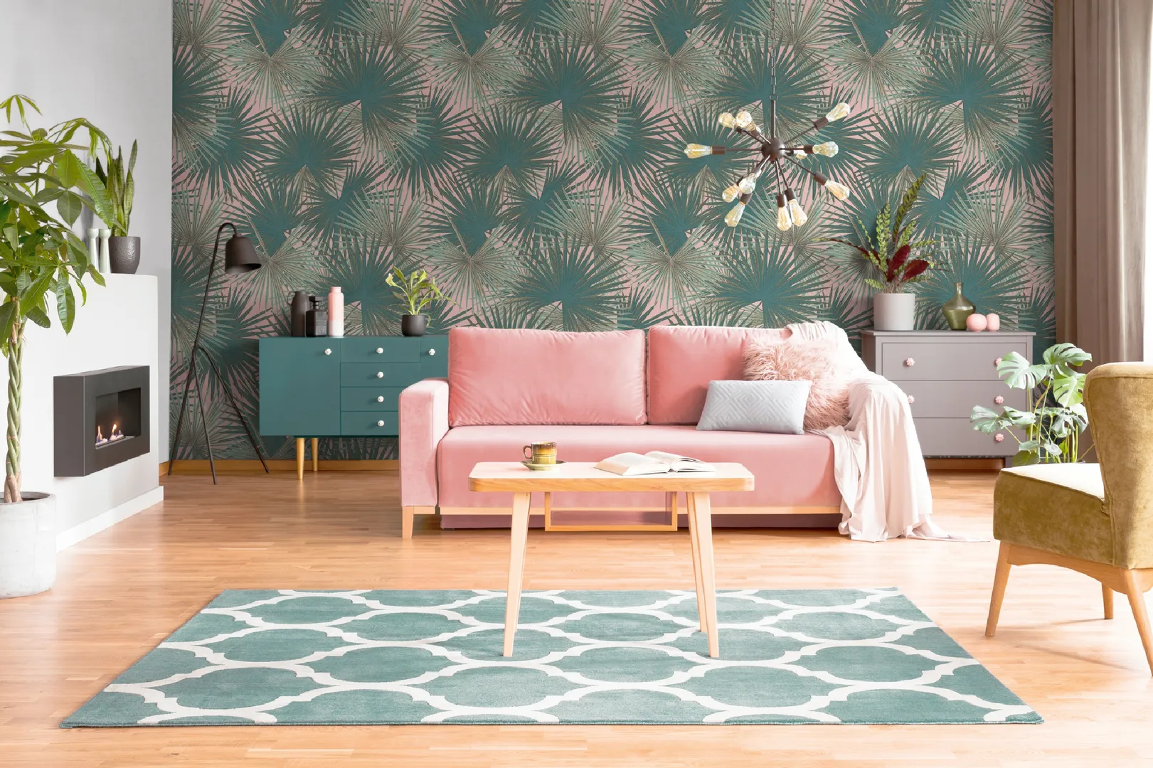 Fusion - Parato unico L1.59m x H2.80m tropicale moderno Effeline