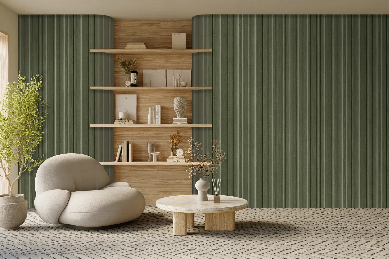 Feature Walls - Carta parati rigata tridimensionale. Pannelli ripetibili. Dim. H2.80m x L1.06m