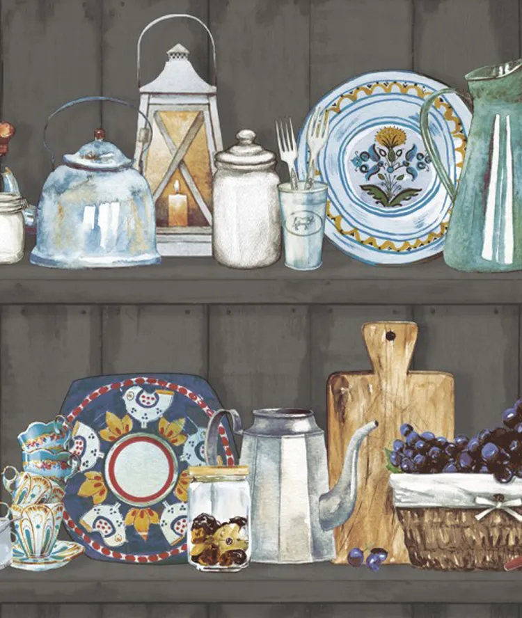 Outlet Fiori Country - Parato shabby in stock Cristiana Masi. Pz 1