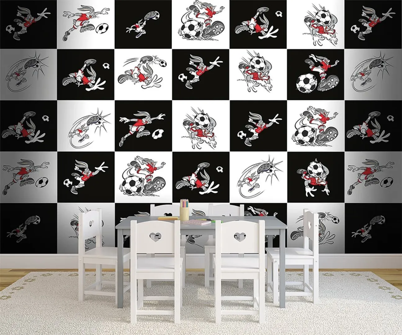 Ada Kids Murals - Parato Looney Tunes, Bugs bunny per cameretta. Varie dimensioni