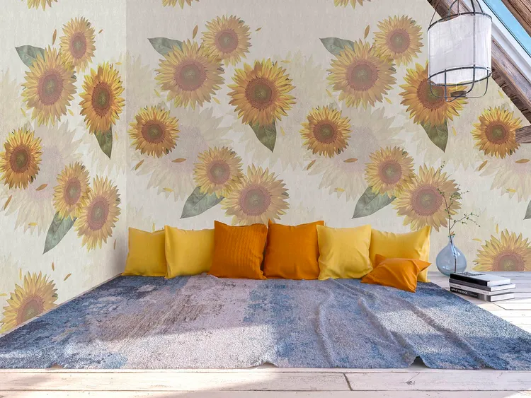 Wonderwall vol1 - Pannello in carta da parato floreale, dimensioni L188cm x H300cm ripetibile. Vari colori