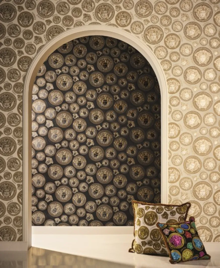 Versace 5 - Teste Versace con griff in varie colorazioni e trama effetto tessuto