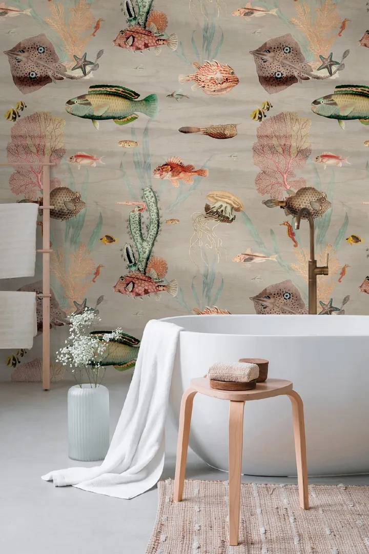 Unico - Parato ripetibile Acquario tridimensionale dimens. L1.59m x H2.80m