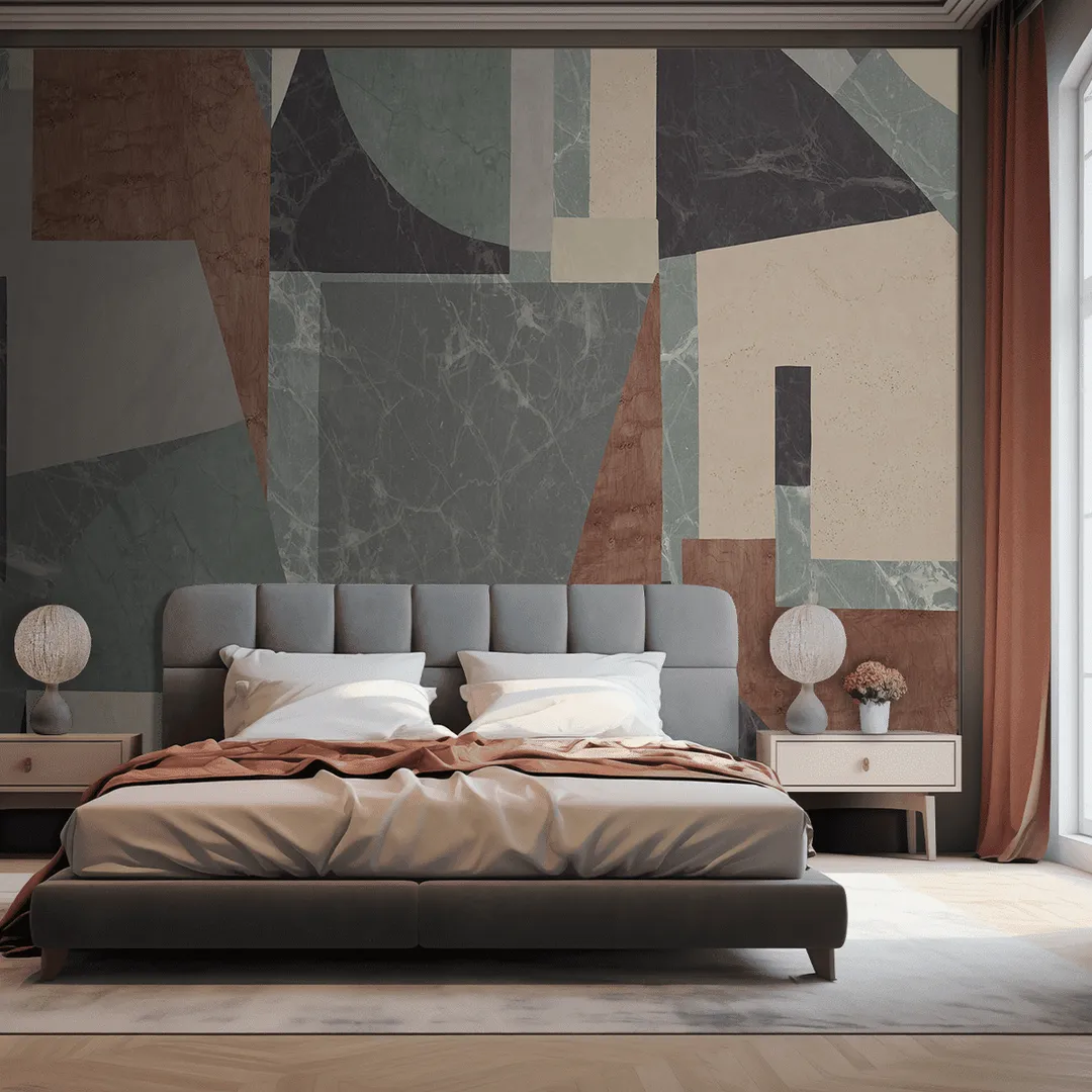 Rock - Parato in TNT  da L3.18m in due misure di altezze da H2.60m ed H3.00m palazzi. Vendita a ferze singole da 1.06m, ripetibile