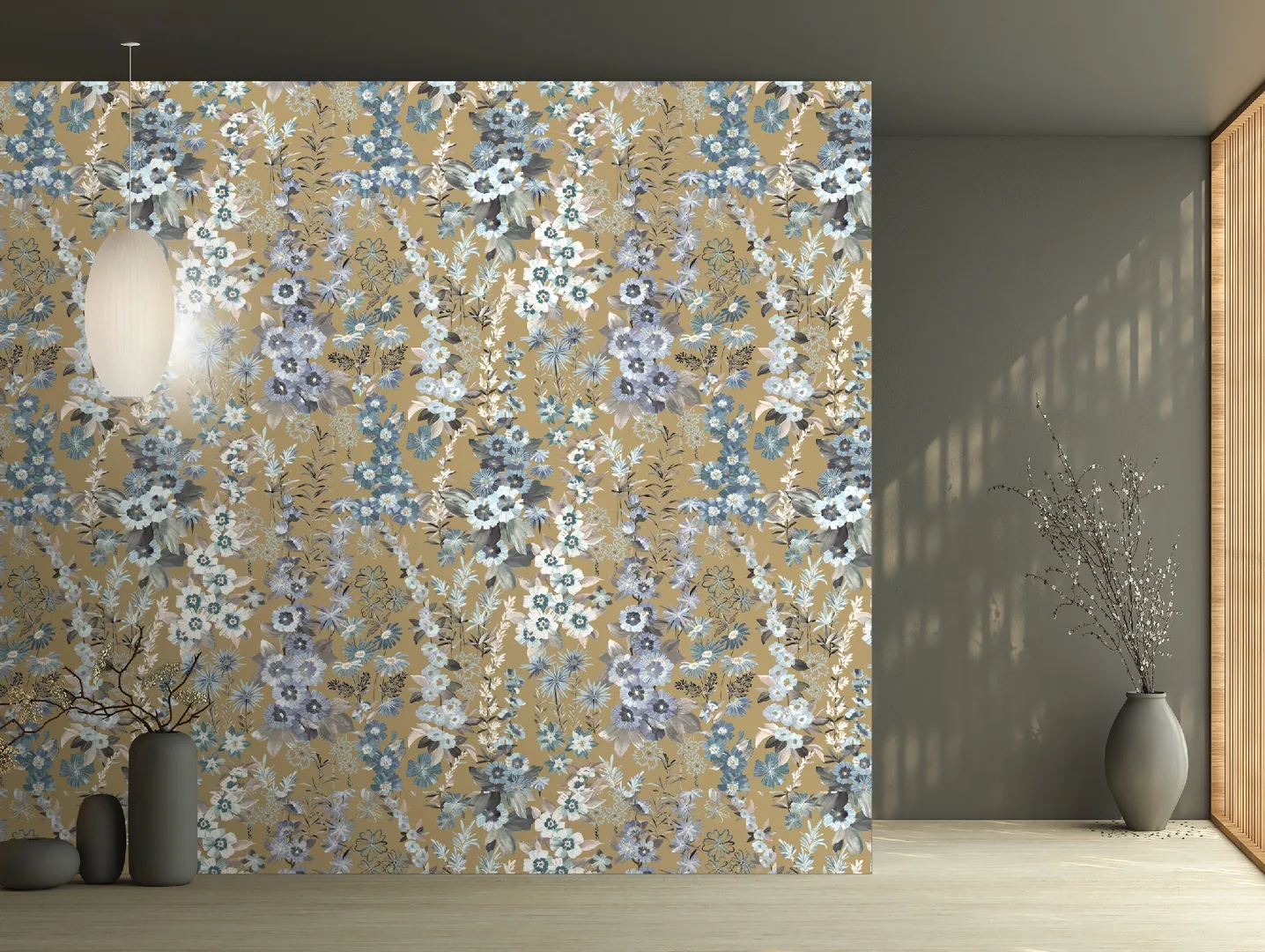 Feature Walls - Parato floreale ripetibile in varie colorazioni. Dim. H2.80m x L1.06m