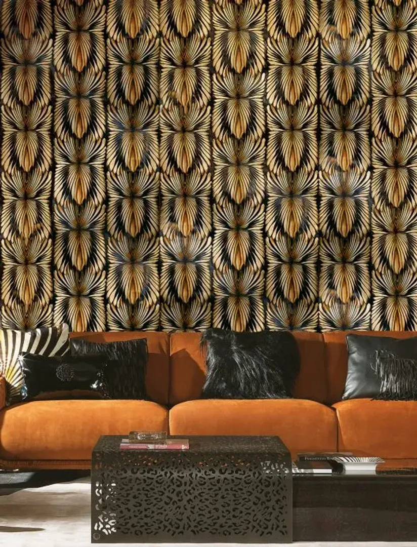 Roberto Cavalli 8 - Carta da parato goffrata con riflessi di luce 3 colori