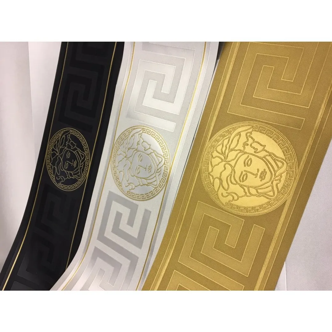 Versace 5 - Bordo griffato con testa di medusa in varie colorazioni. Dimensione 5m x 13.5cm