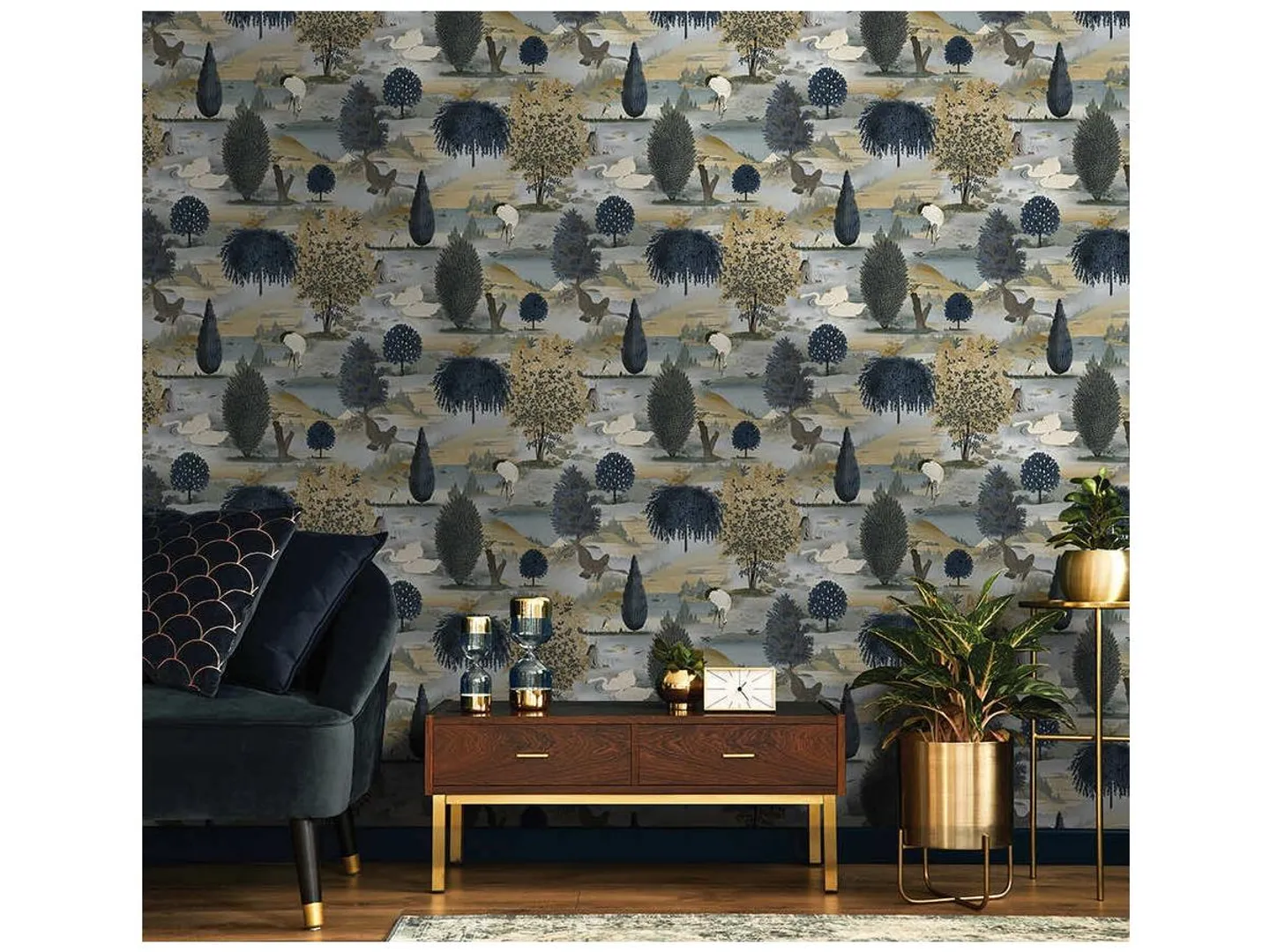 Afrodite - Parati tundra in varie colorazioni con stampa laguna