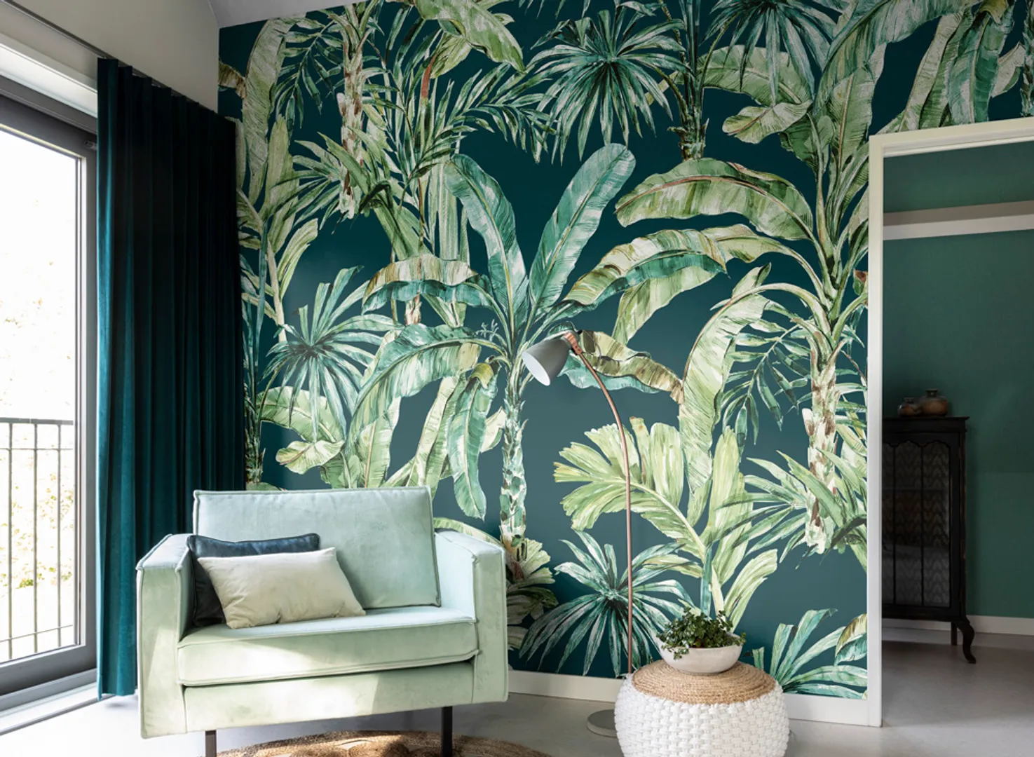 Floralia III - Parati tropicali in TNT vari colori dimensione H 4m x L 3m