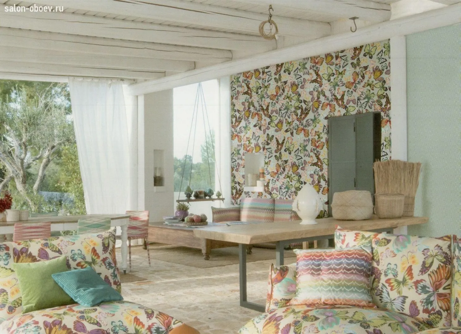 Missoni 02 - Pannello parato dim.3.30m x 90cm. Stampa su lamina