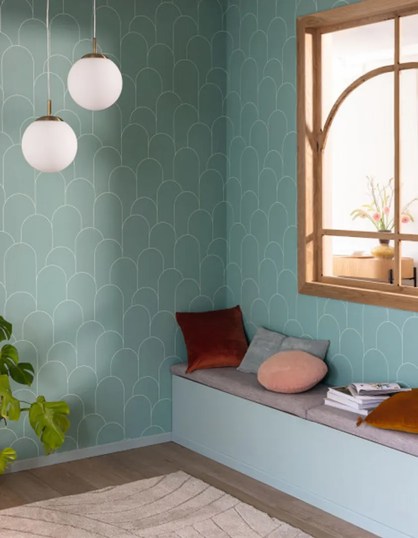 Elegance - Parato geometrico in varie colorazioni. Stile francese
